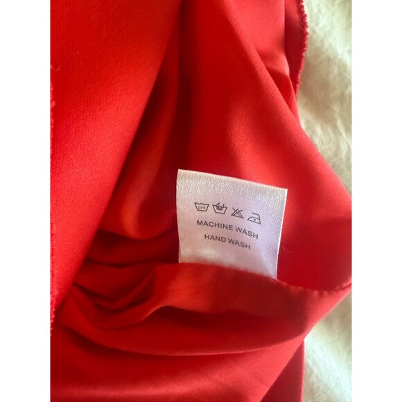 Bella Barnett Red Mini Cocktail Dress XS NWT Strapless Rose Applique Statement - Picture 10 of 13